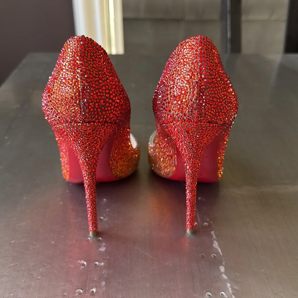 Christian Louboutinin pigalle follies STRASS crystal degrade ombré stiletto 38.5